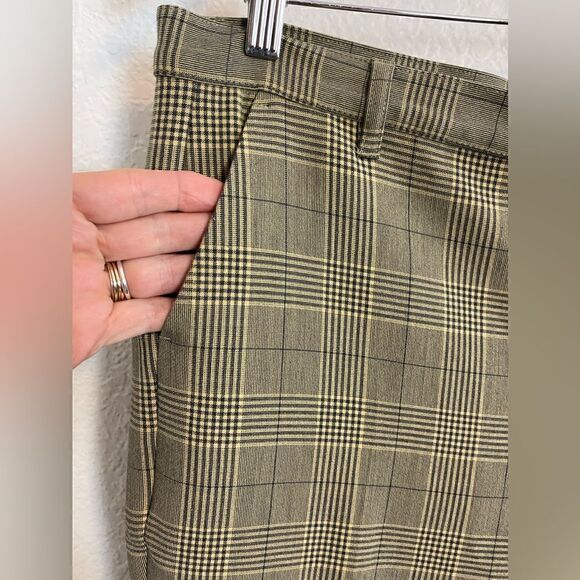 GANNI Hewitt Check Plaid Pant in tan and brown DE 38/ US 6 - Picture 10 of 10